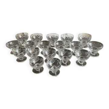 set of old chiseled glasses