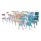 Lot de 38 chaises en formica