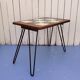 Folding side table, 50s design, trumpet legs, vintage