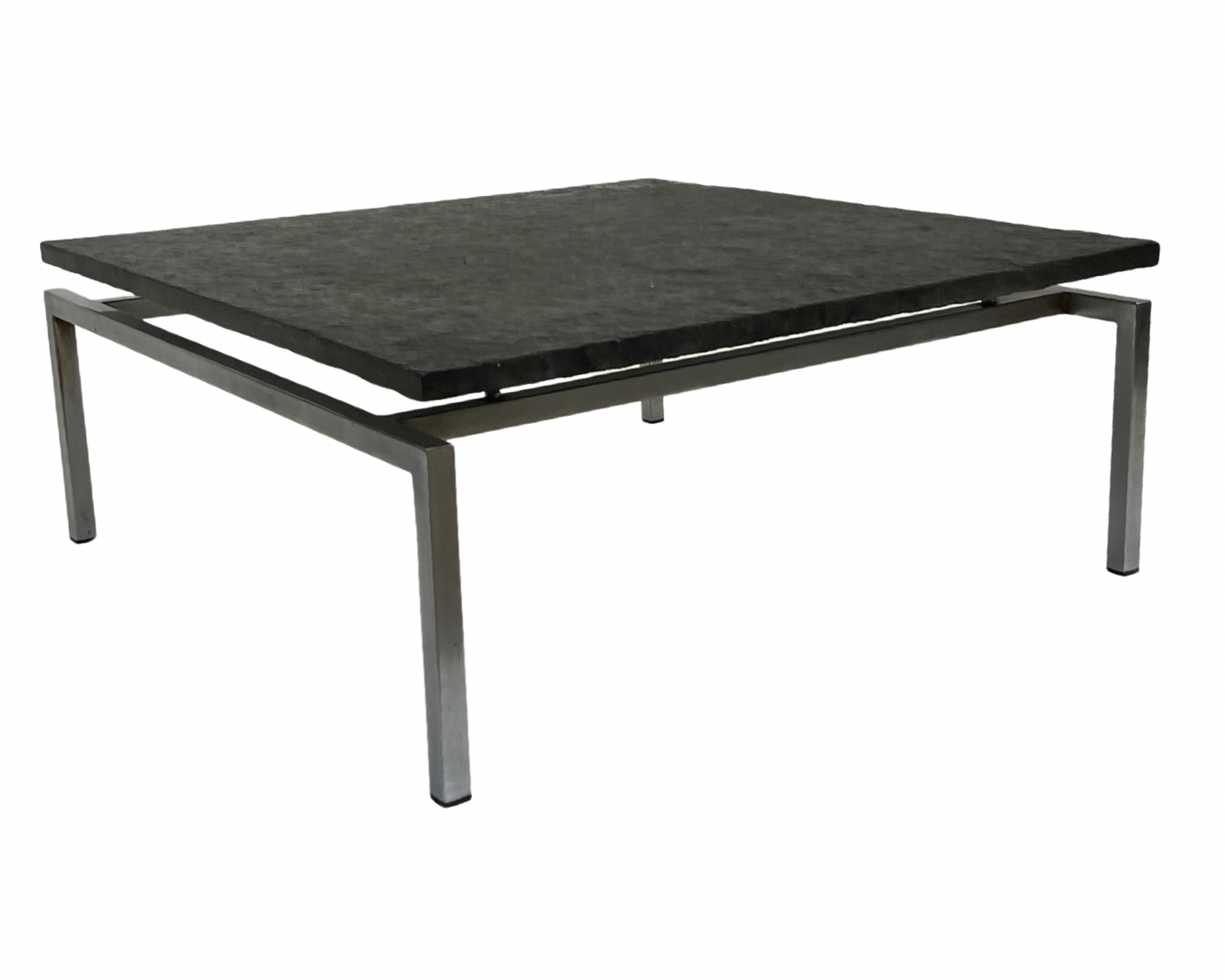 Vintage coffee table stone top frame steel 70's design