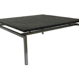 Vintage coffee table stone top frame steel 70's design