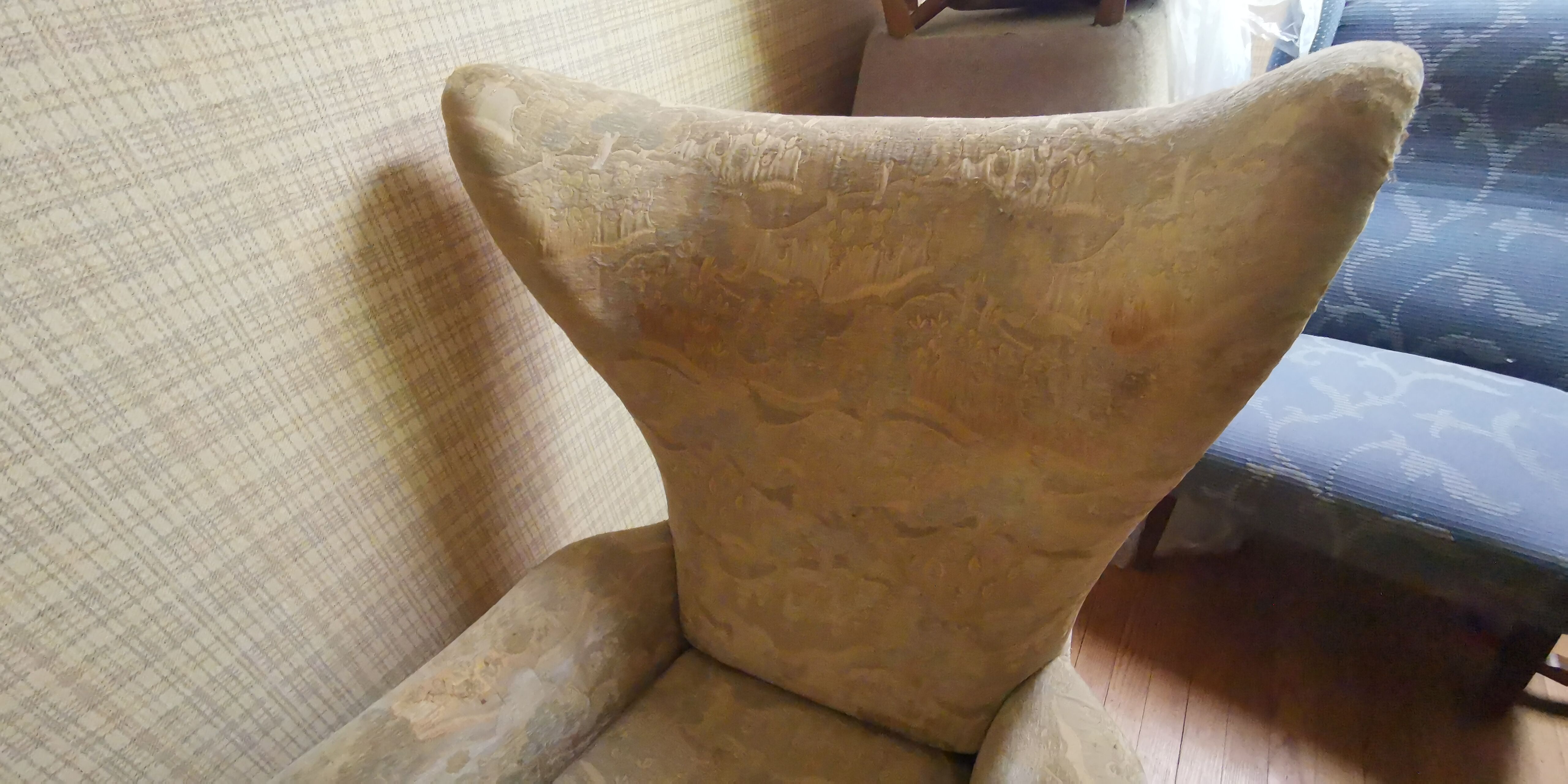 Armchair "wingback chair" Bergere 1950 organic