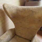 Fauteuil a oreilles "wingback chair" Bergere 1950 organique