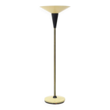 Floor lamp with white metal reflector, 1940s