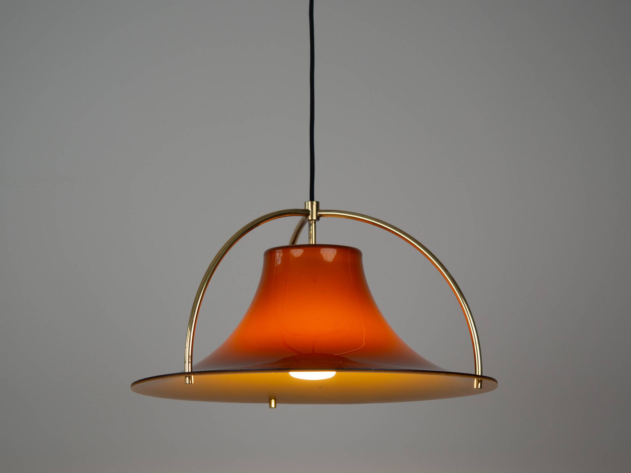 Danish vintage pendant lamp Single by Jo Hammerborg, Fog & morup, 1977