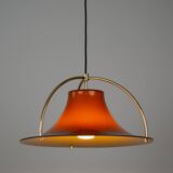 Danish vintage pendant lamp Single by Jo Hammerborg, Fog & morup, 1977