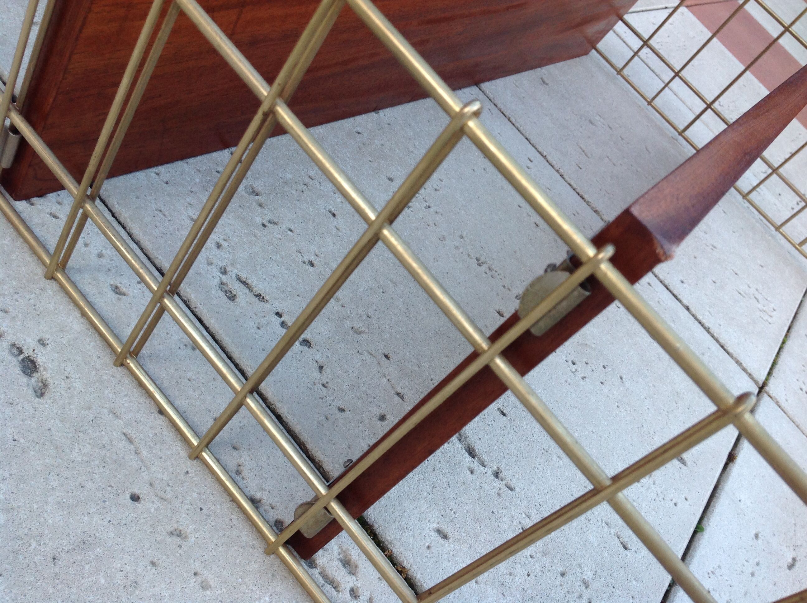 String shelf with 3 trays, vintage 60/70