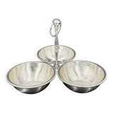 Vintage appetizer display stand with three bowls