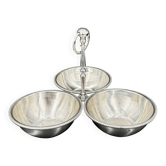 Vintage appetizer display stand with three bowls