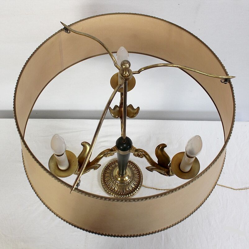 Golden brass lamp, empire style - early twentieth century