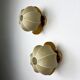 Pair of "Cocoon" wall lights in resin and pine, Italy, circa 1970