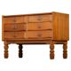 Brutalist Drawer Chest in Oak by Henning Kjærnulf, 1970s