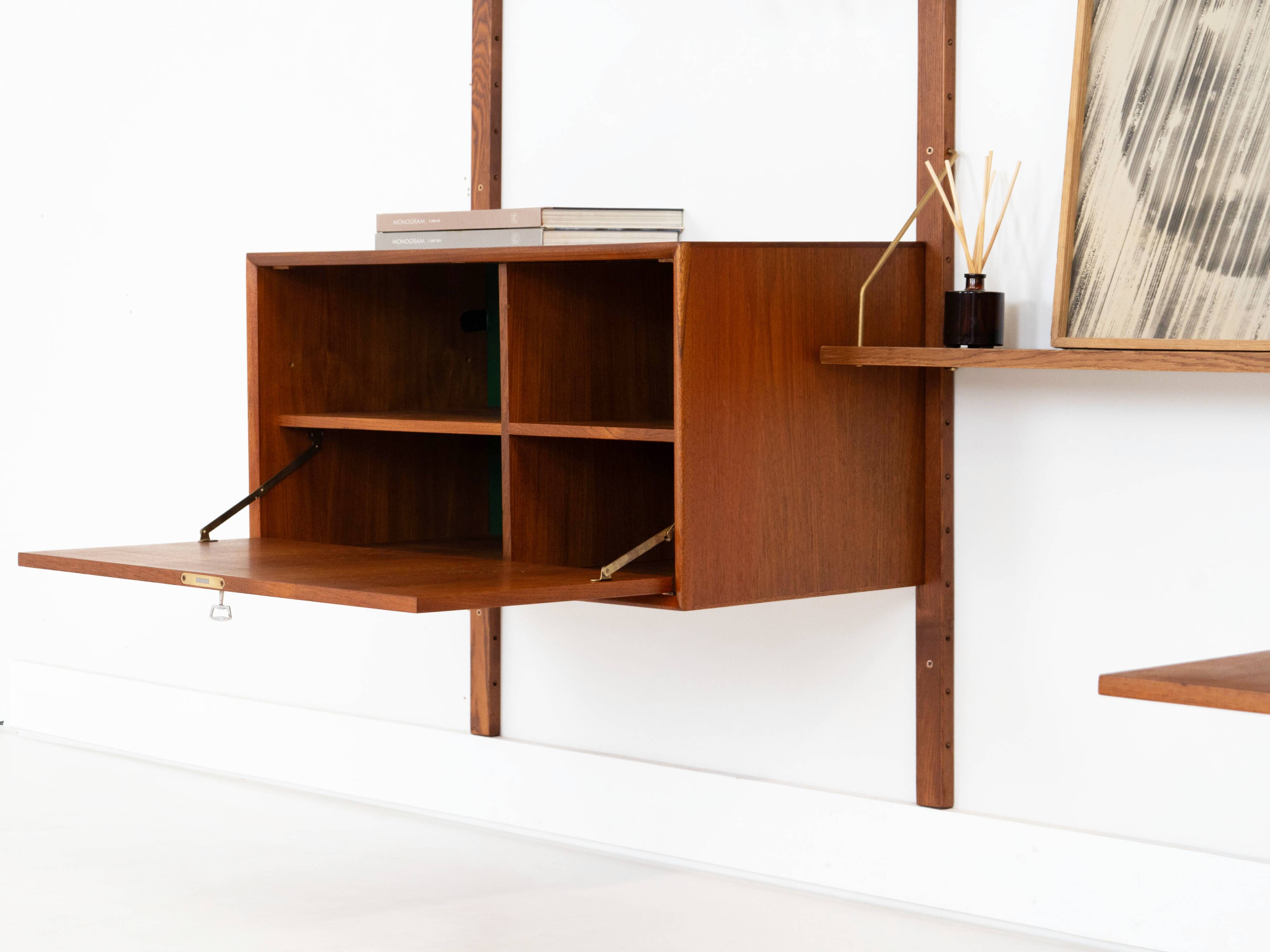 Étagère modulaire en teck, design danois, années 1960, fabriquée au Danemark