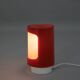 Red and white plastic space age table lamp, 1960s