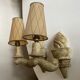 Pair of Arlus torchlight wall light in art deco plaster 1950