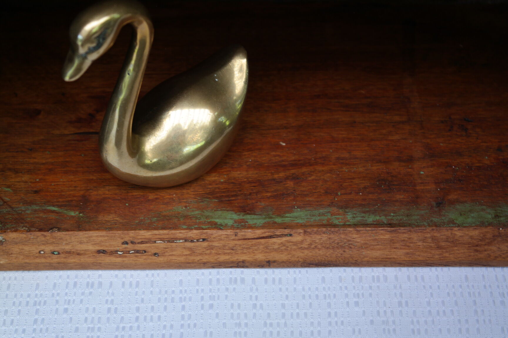 Country wall display in old walnut wood