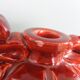 Bougeoirs en céramique artisanale bordeaux