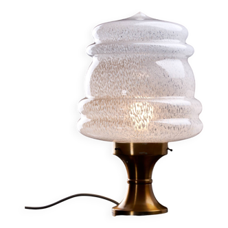 Table Lamp with Brass Base and Murano Glass