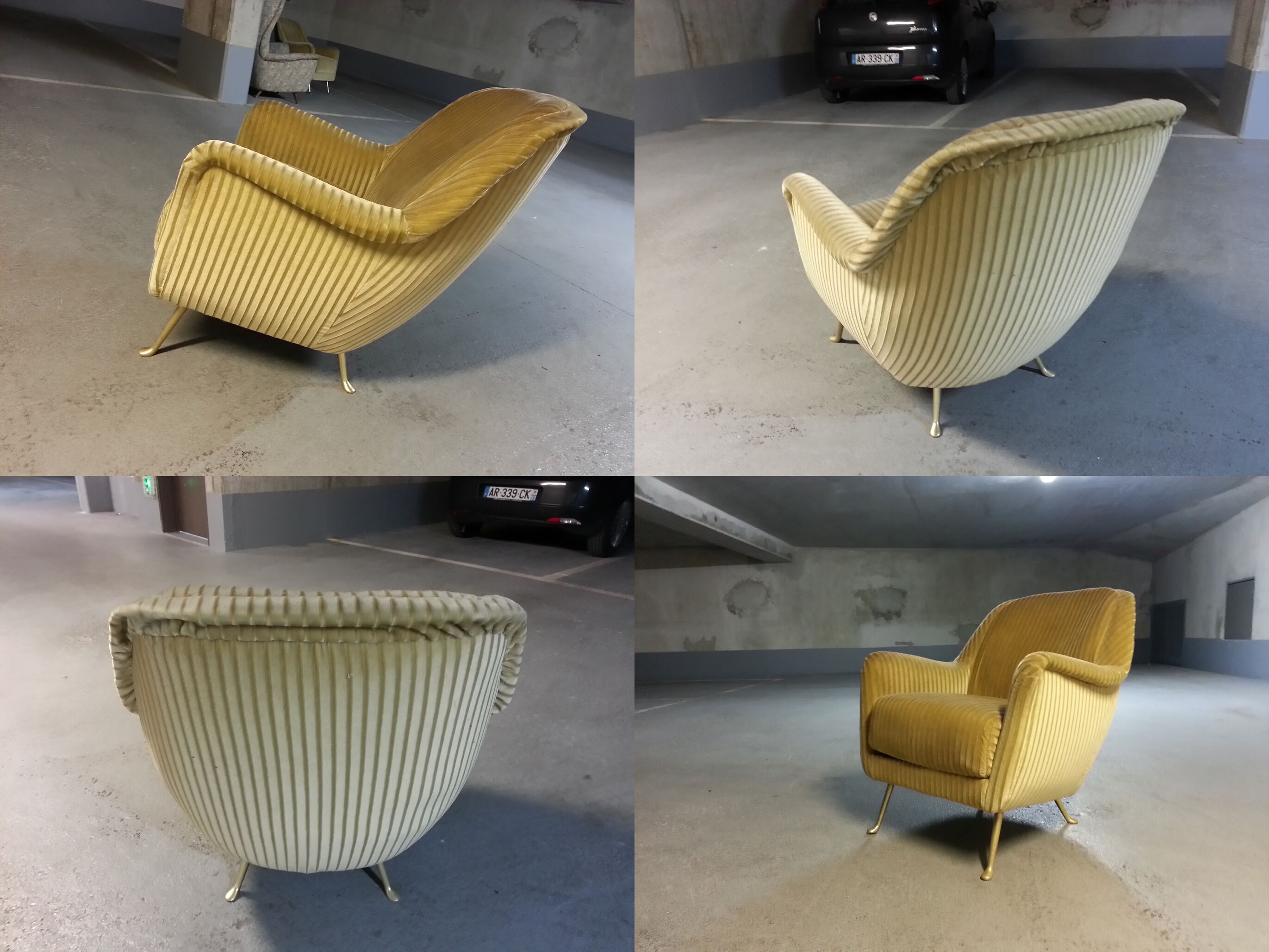 Sofa sofa Arc egg curve Arc 50s 60s Italian Arflex