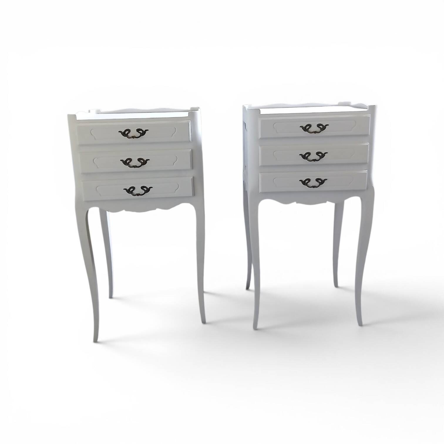Pair of antique bedside tables