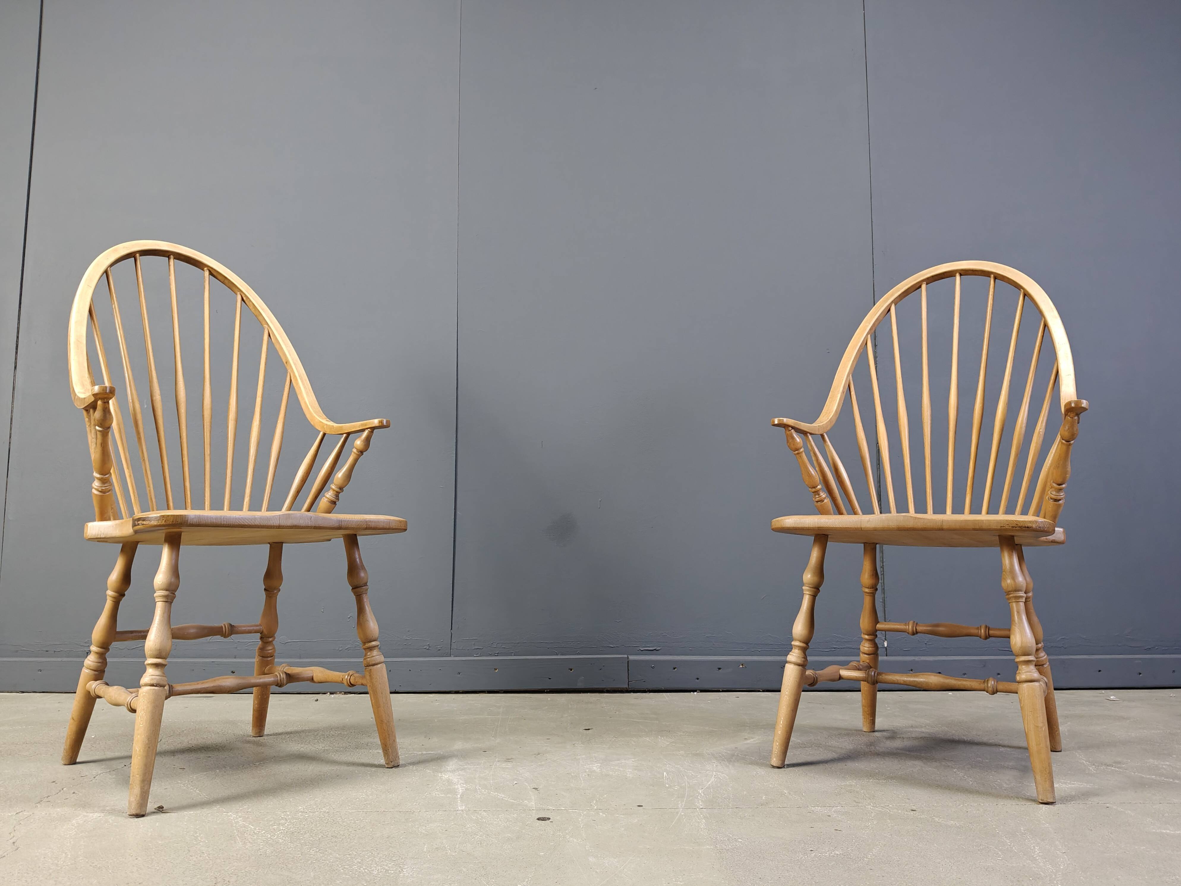 Vintage Windsor Style Dining Chairs, 1960s - Set of 6