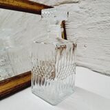 Chiseled glass whiskey decanter 1970s