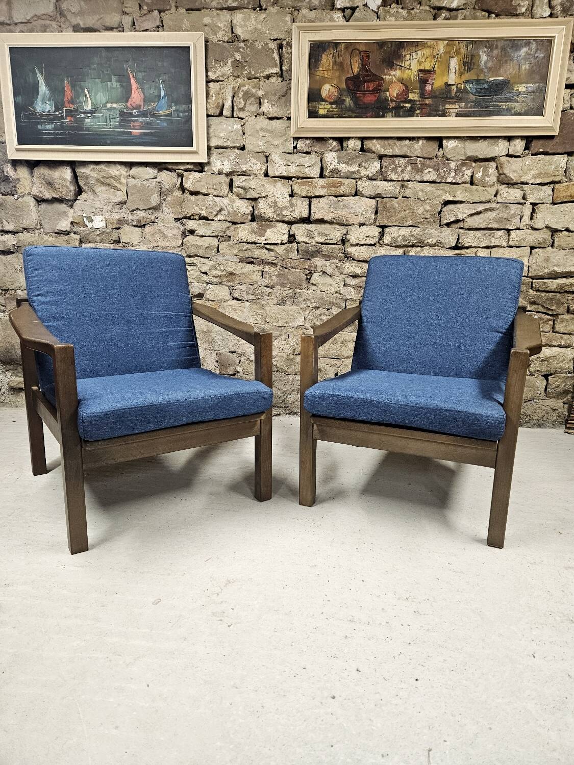 Pair of vintage 1970s armchairs