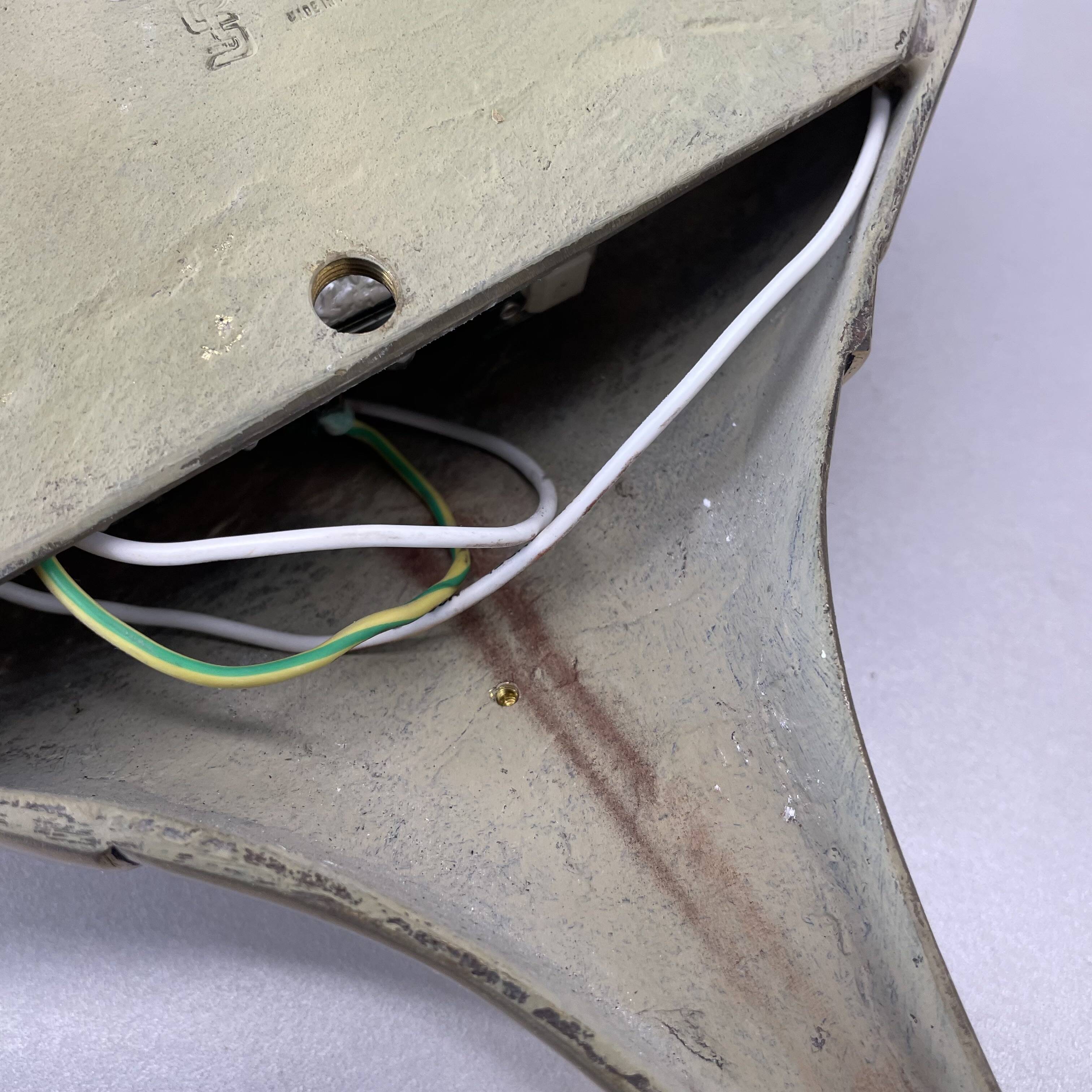 Set of 2 xxl 48cm Floral Brass Wall Light Sconces by C.S. ARTE, Italy 1980s