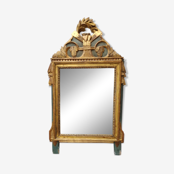 Miroir de mariage époque Louis XVI 18ème siècle 47x80cm