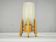 1970s Czech Mid-Century Glass and Wood Tripod Table Lamp by Dřevo Humpolec