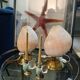 Shell candelabra, 1980s, set of 2