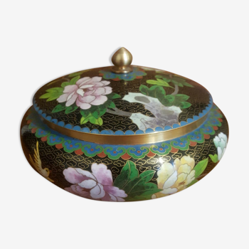 Boite chinoise en cloisonné Ø 19 cm