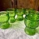 Green orangeade glasses, Italy, 1970s