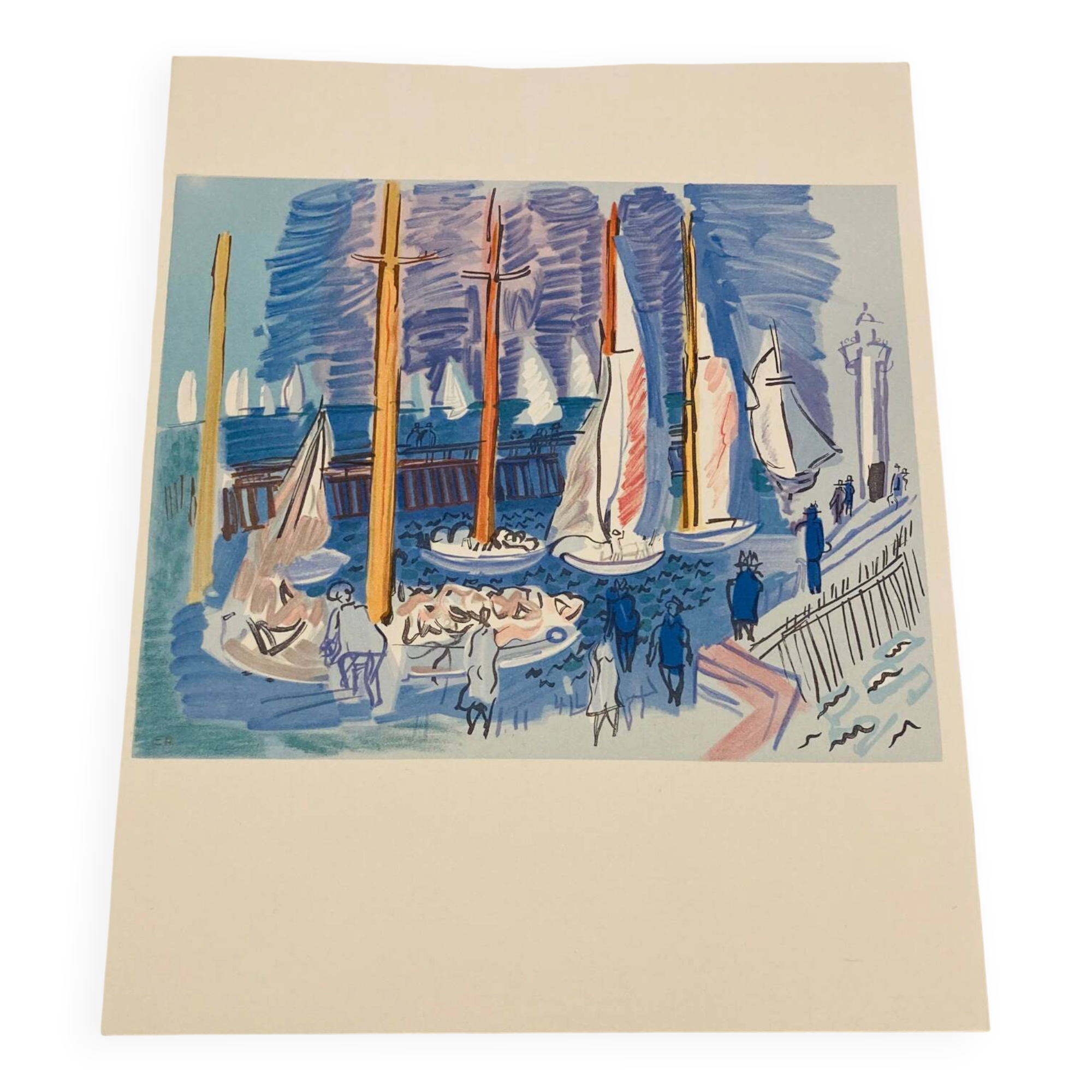 Raoul dufy (d’après) - lithographie « la régate »