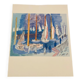 Raoul dufy (d’après) - lithographie « la régate »