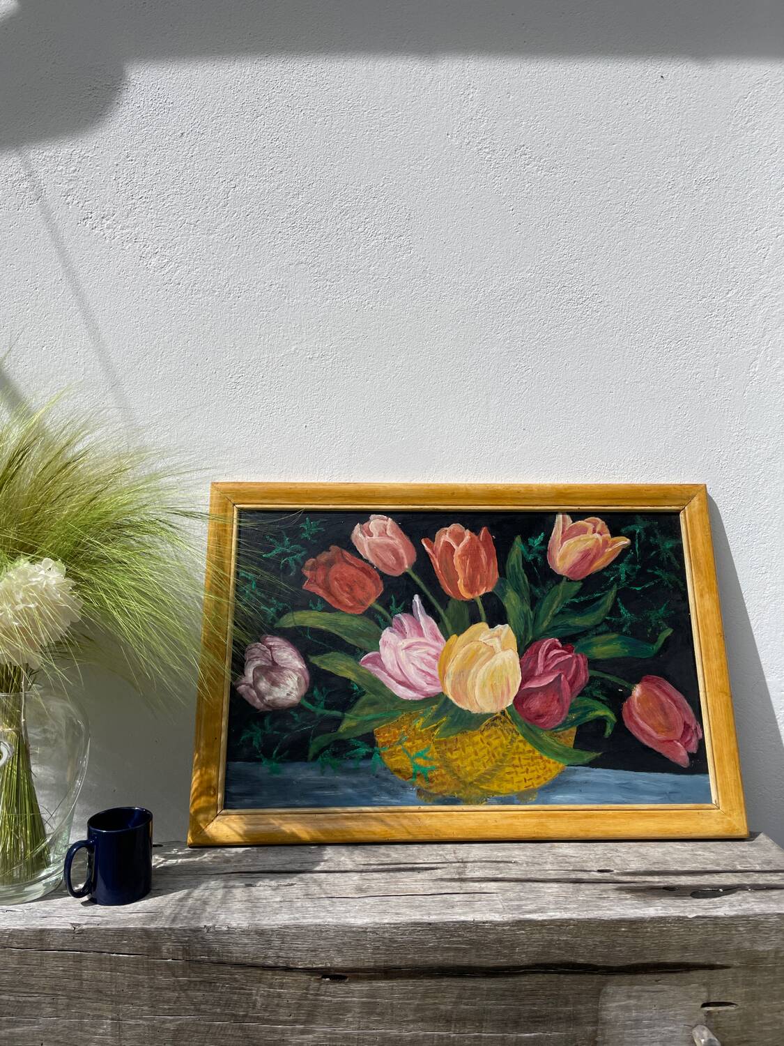 Large flower bouquet painting