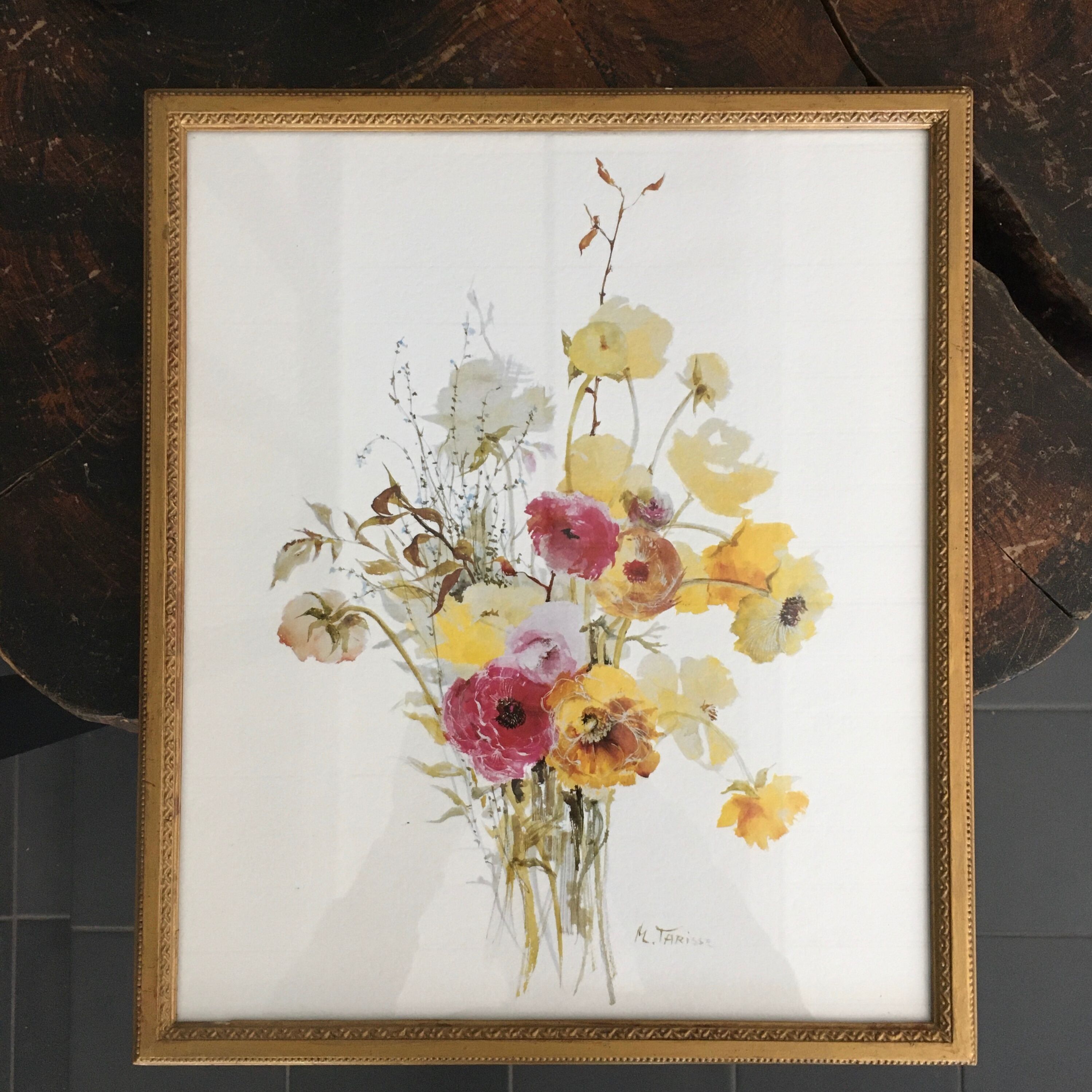 Watercolor bouquet of flowers