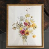 Watercolor bouquet of flowers