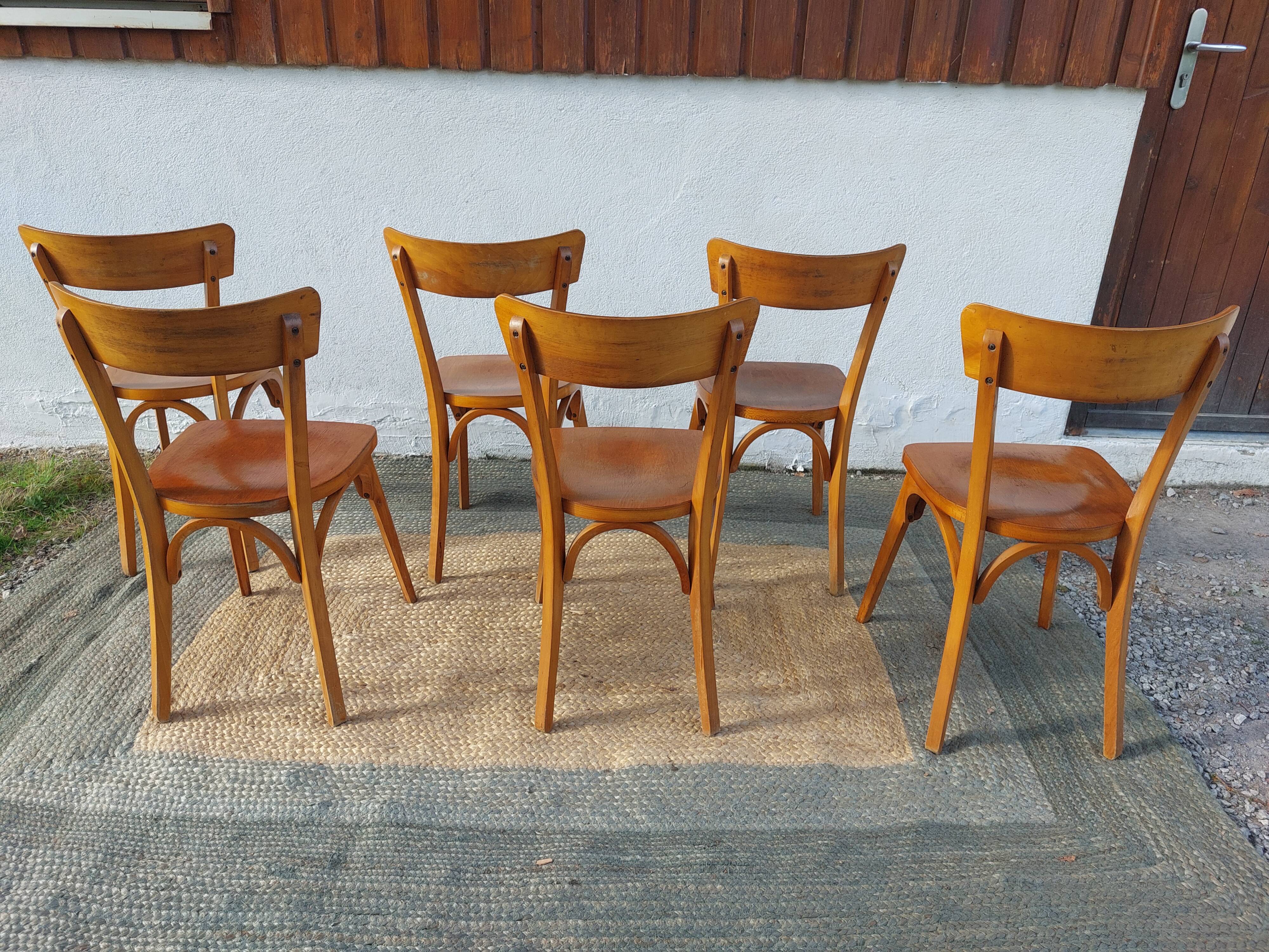 6 chaises bistrot Luterma, vintage