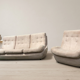 Atlantis seating set space age upholstered sofa & lounge chair by Jitona, 1970s Czechoslovakia