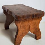 Old solid wood footrest stool