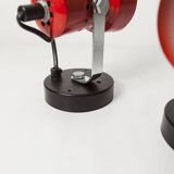 Pair of 1970s red and black wall lights