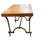 Side table in wood and metal mordoré