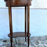 Four-legged oval gueridon with crotch or side table