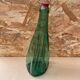 Antique Dame Jeanne Bottle Pressed Glass Green Transparent Vintage
