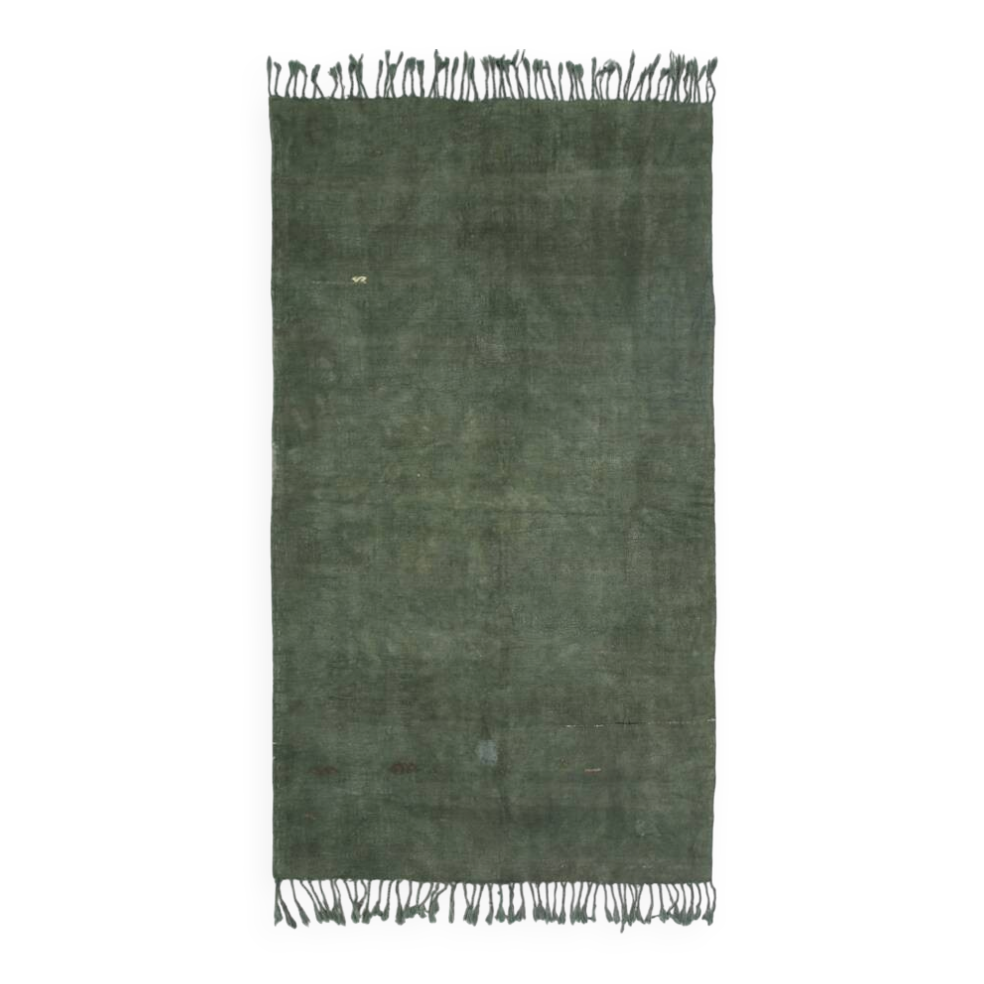 Forest Green Turkish Woven Kilim Rug For Bedroom, 157x278 Cm