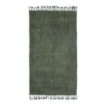 Forest Green Turkish Woven Kilim Rug For Bedroom, 157x278 Cm