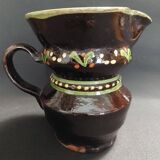 Glazed terracotta pitcher from Savoie, early 20th century