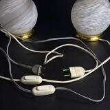 Lampes de table Vintage en verre de Murano, Italie, années 1970, lot de 2