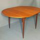 Italian circular teak extendable dining table, 1960s